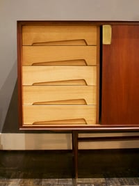 Image 1 of Sideboard with Internal Drawers & Brass Details, Italy 1950s
