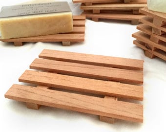 Image of Natural Wood Soap Dishes 