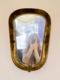 Image 2 of Art Deco Backlit Brass Mirror
