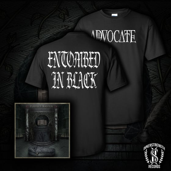 Image of Entombed In Black Shirt and CD