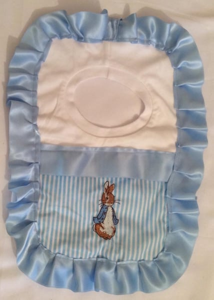 Image of Blue pink or yellow you choose peter rabbit bib or Jemima 
