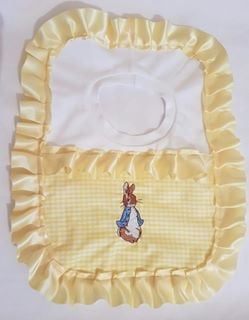 Image of Blue pink or yellow you choose peter rabbit bib or Jemima 