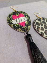 Image 2 of Zero Fucks Mexican Heart Earrings