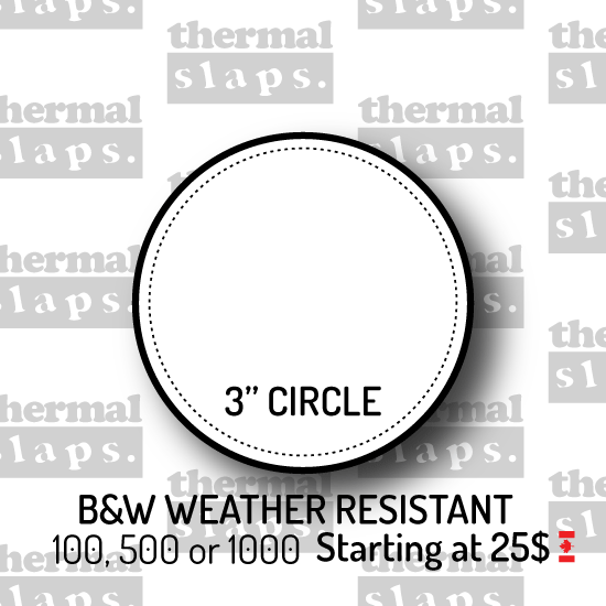 Image of Custom Polypropylene label 3" Circle