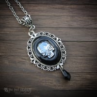 Image 3 of Antique Silver Crystal Skull Cameo Necklace *ON SALE - WAS £17 NOW £15*