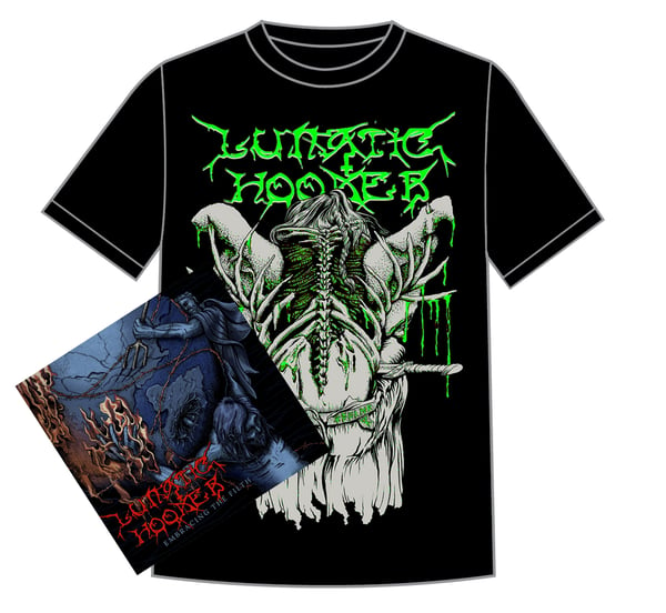 Image of 'Embracing The Filth' CD + a GREEN 'Blood Eagle' shirt