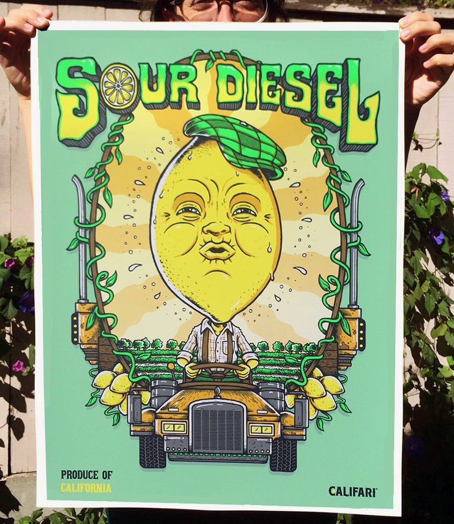 "SOUR DIESEL" - CaliFari print.. lithograph & screenprint