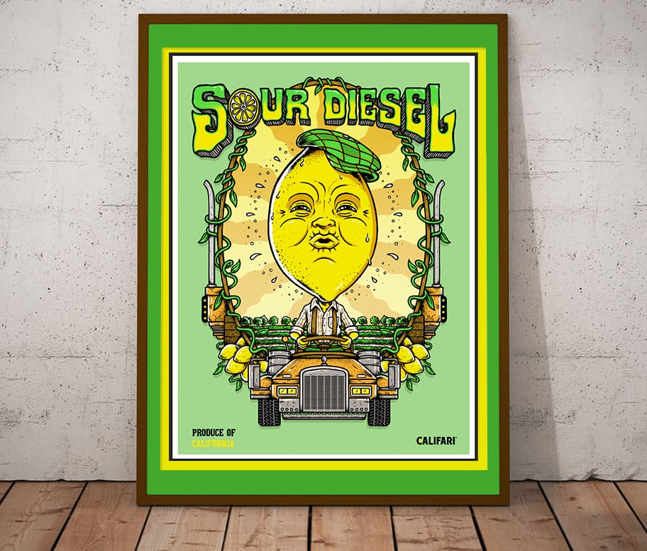 "SOUR DIESEL" - CaliFari print.. lithograph & screenprint