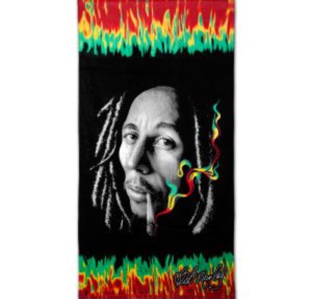 Bob Marley Smoking Face Towel 