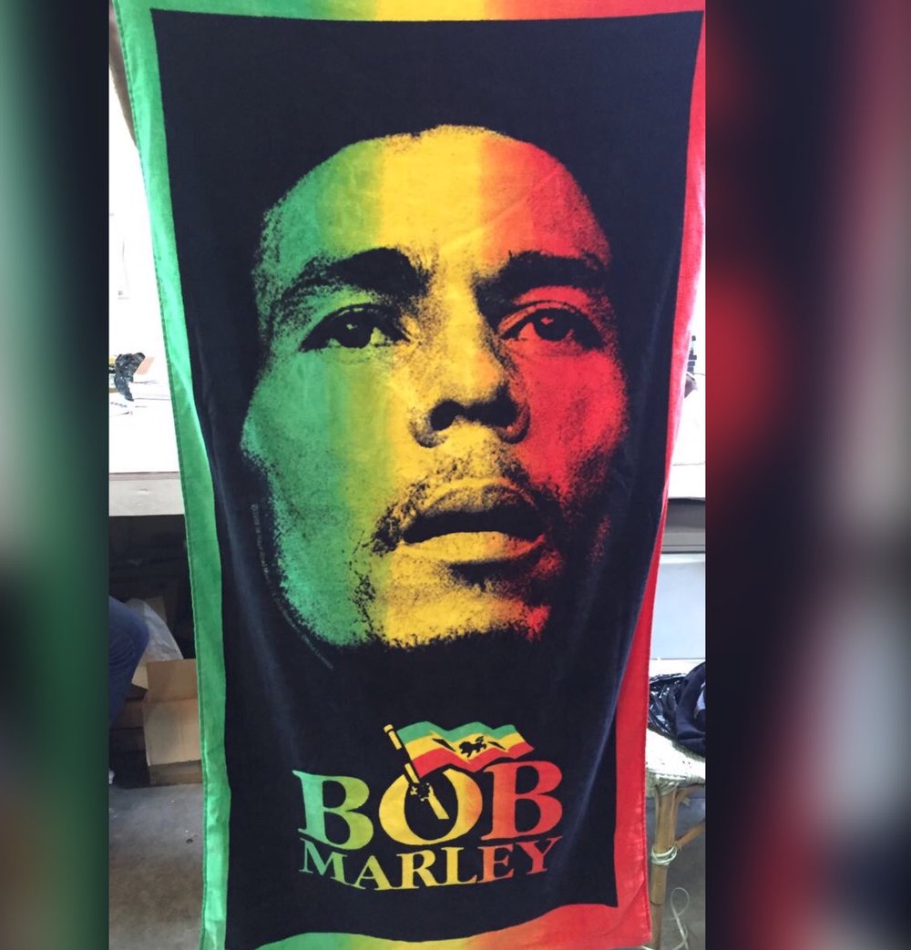 Bob Marley Rasta Face Towel