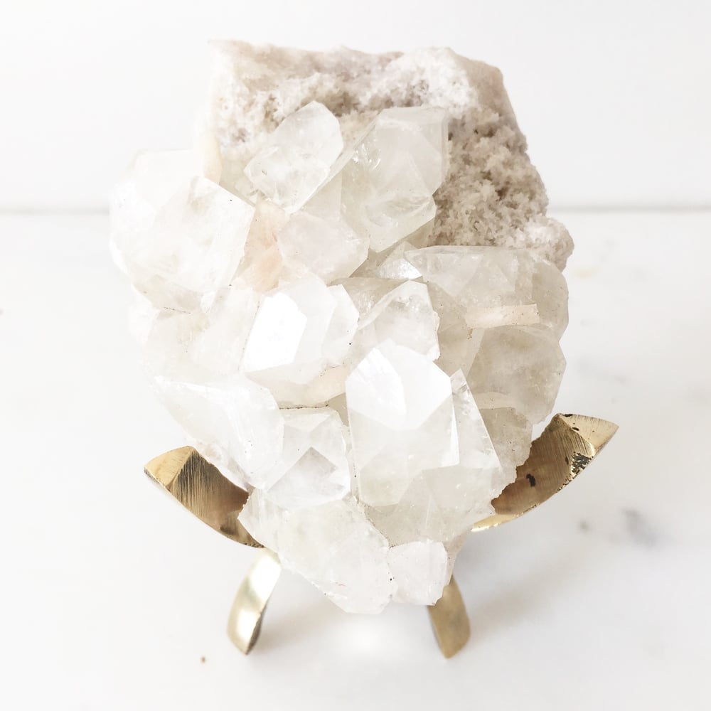 Tall, Brass Claw Mineral + Crystal + Stone Specimen Stand