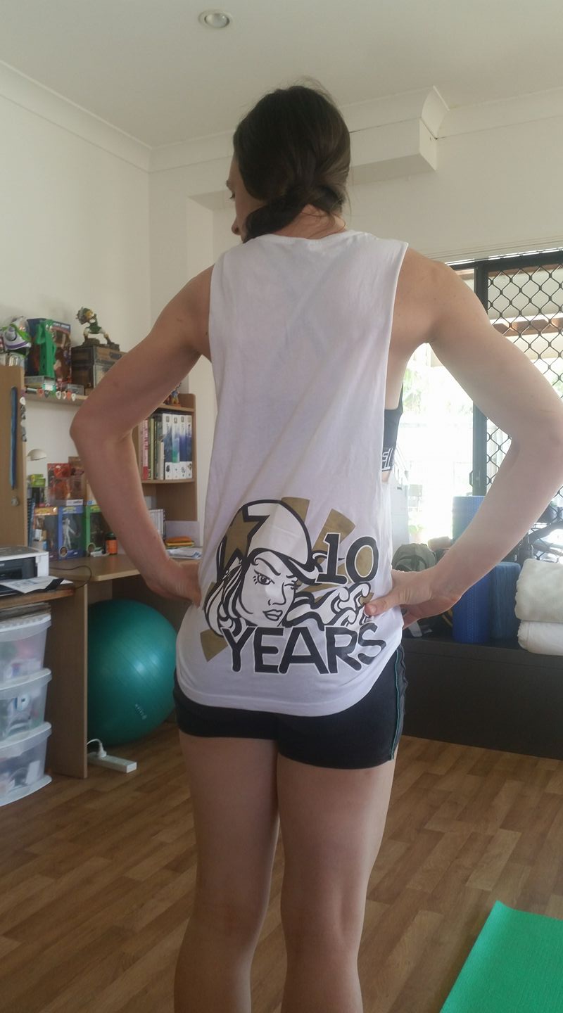 Image of 10 year Muscle Tee - White