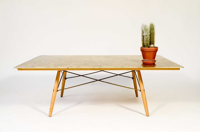 Image of Eames House Anniversary Gold Leaf Table No 455 of 500 Herman Miller Vitra