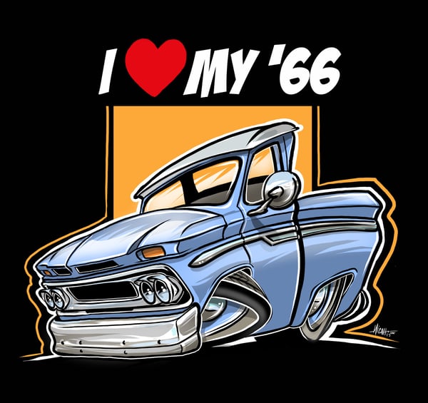 Image of I love my 66 C10 (light blue)