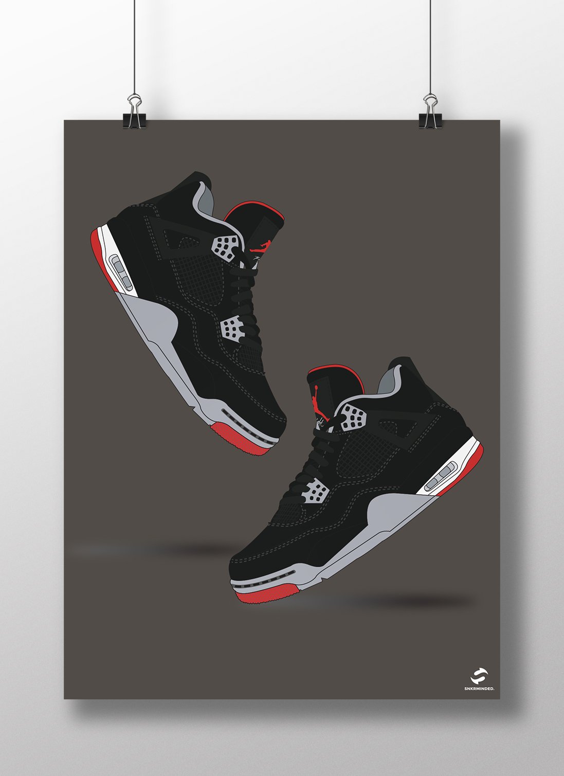 Image of Air Jordan 4 Bred Poster