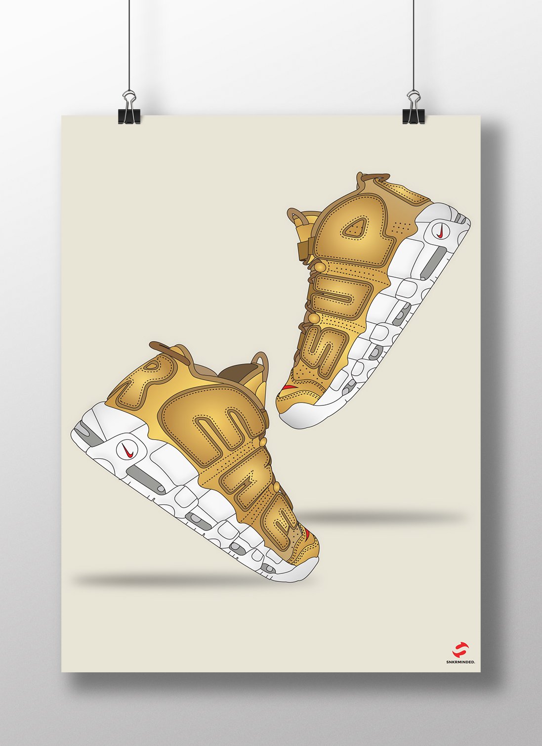 Image of Nike X Supreme Suptempo Gold Poster