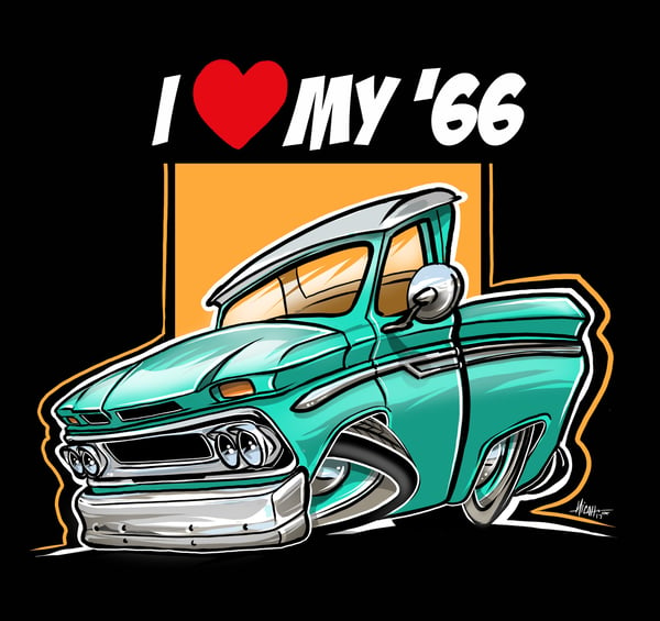 Image of I love my 66 (turquoise)