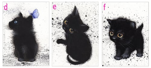 Image of Black Kitties, ACEO prints