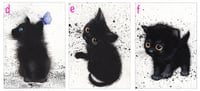 Image 3 of Black Kitties, ACEO prints