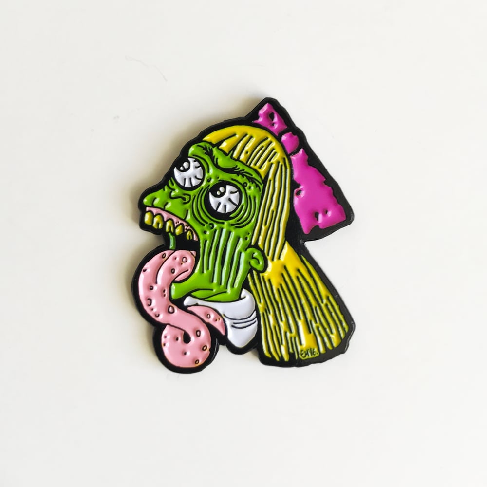 Helga Monster enamel pin