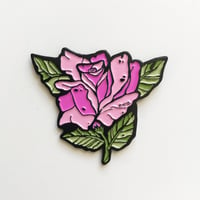 Image 1 of Pink Rose Enamel Pin