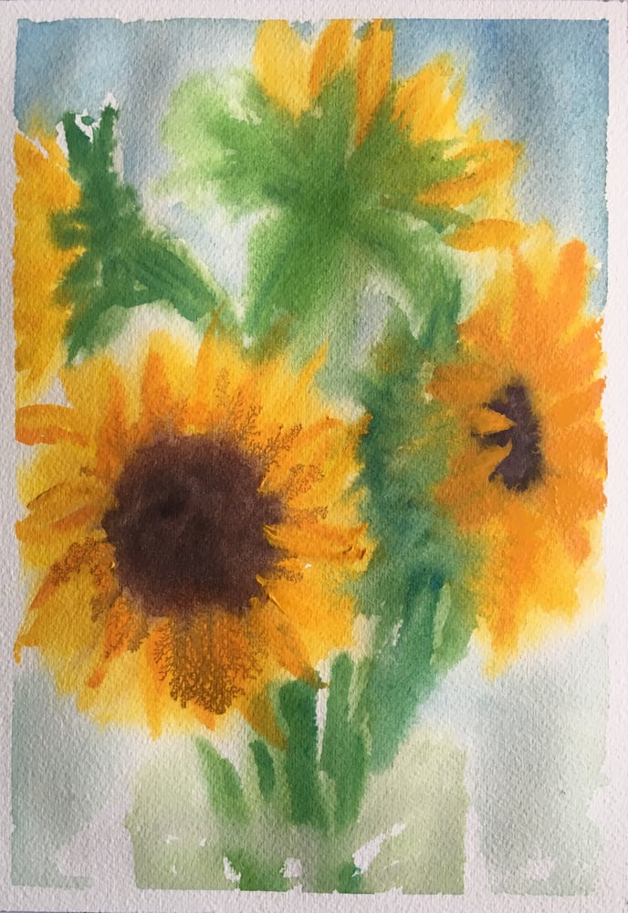 Image of Sunflowers in a Vase