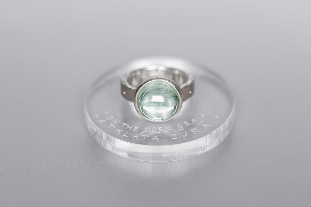 Image of "At the open sea" silver ring with aquamarine · IPSO IN MARI ·