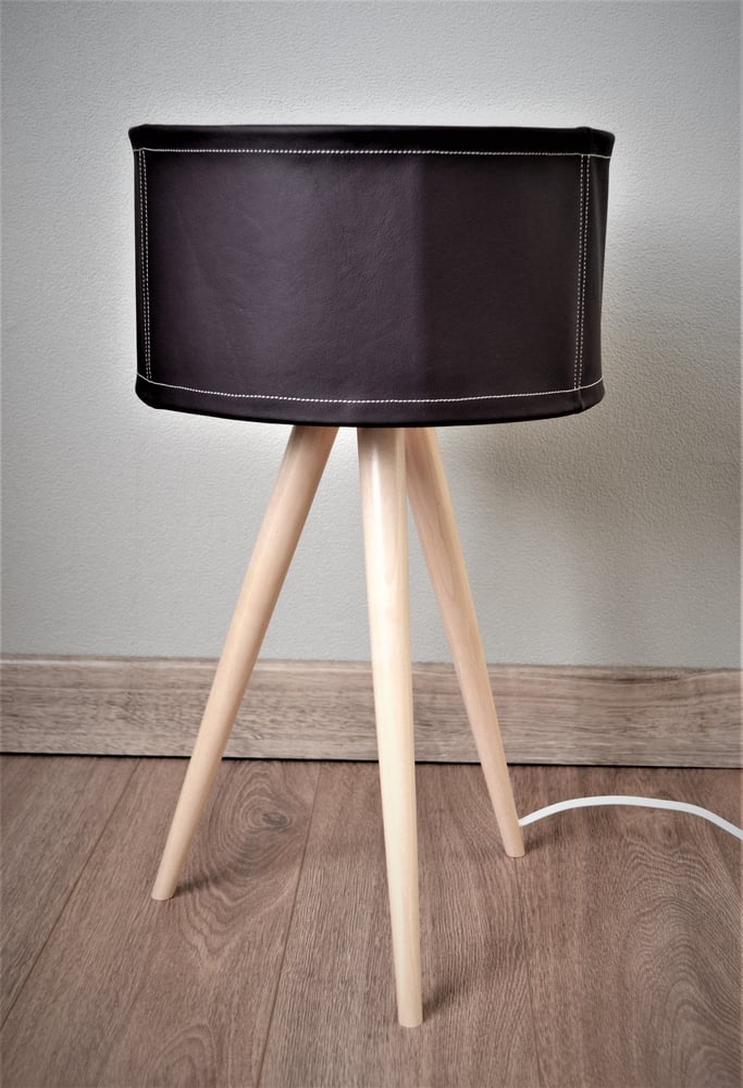 Image of Leather Lampshade