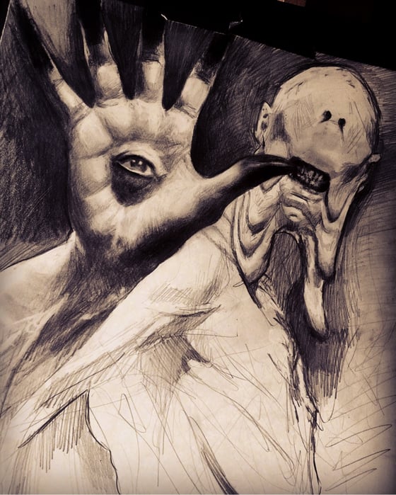 Image of 'THE PALE MAN' - Original Artwork - Graphite on paper