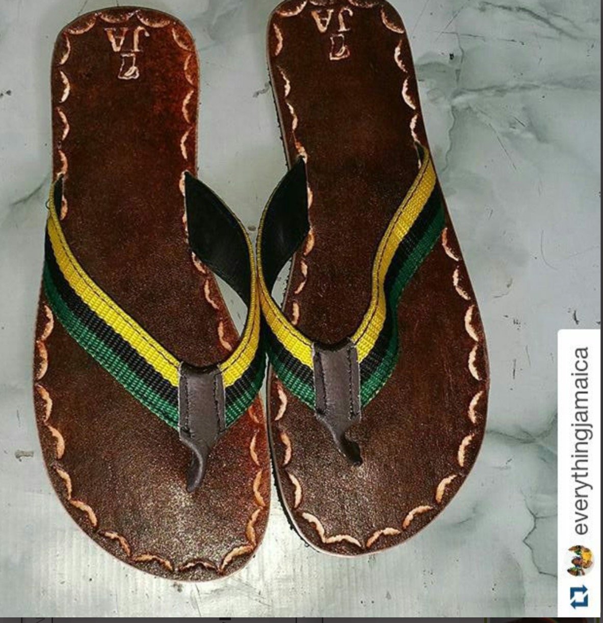 jamaican leather slippers