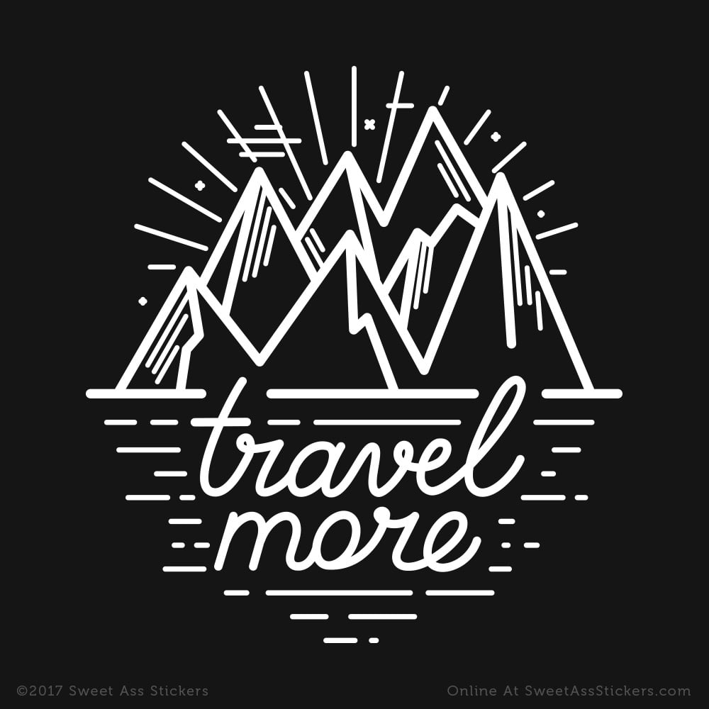 Image of Travel More Mountains Vinyl Sticker