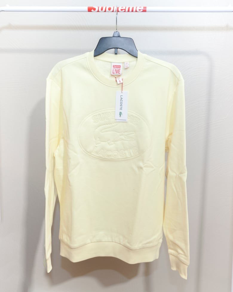 Image of Supreme/Lacoste Pique Crew Neck Yellow Size Large