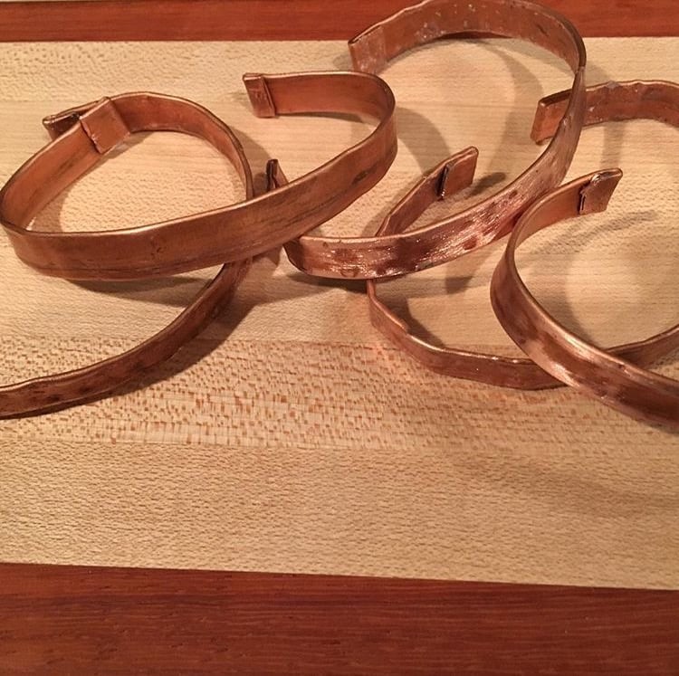 Image of Hammered Copper Bracelets