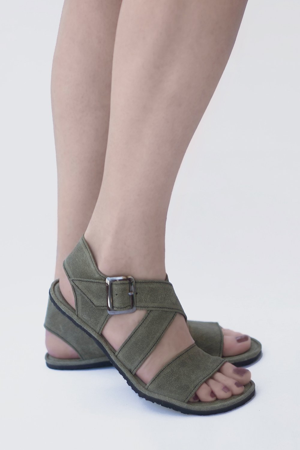 The Drifter Leather handmade shoes â Handmade Leather Sandals - Sandal X in Olive