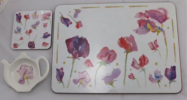Image of Set of Four Sweet Pea Placemats
