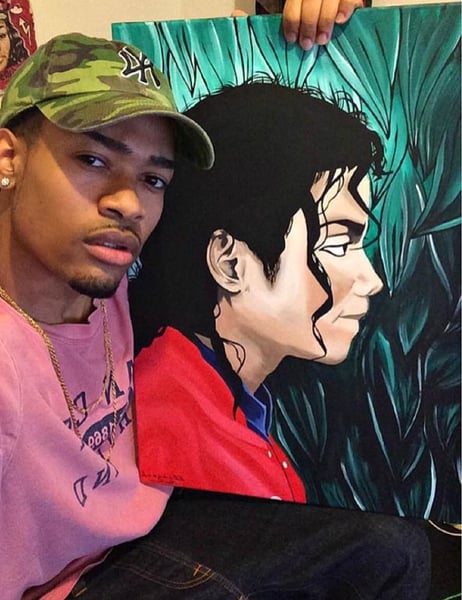 Image of Michael Jackson "Earth Song" on 18x24 canvas