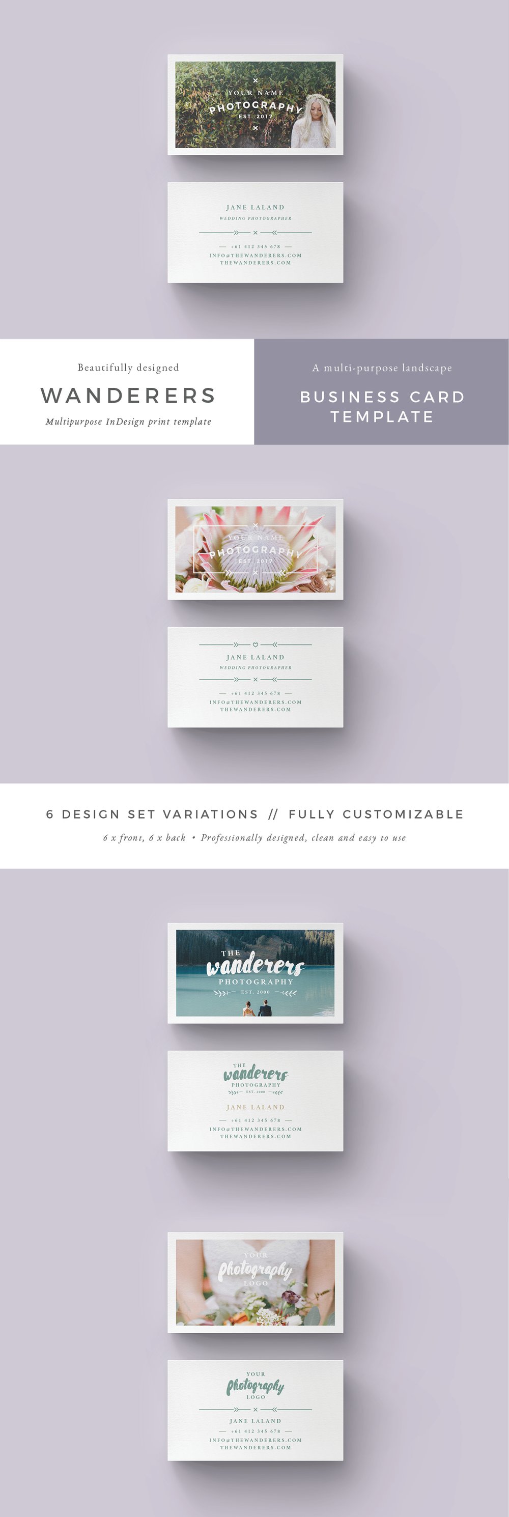 Image of WANDERERS Business Card Template