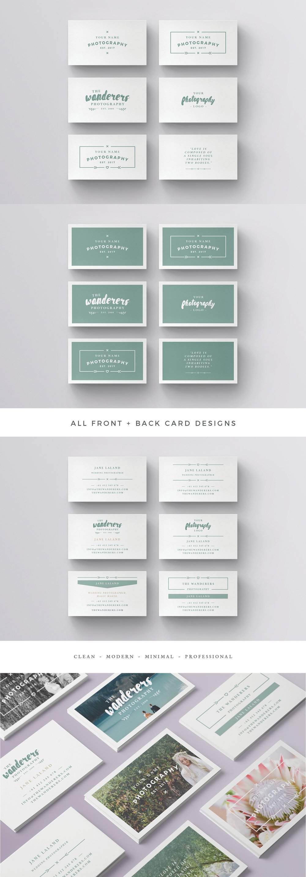Image of WANDERERS Business Card Template