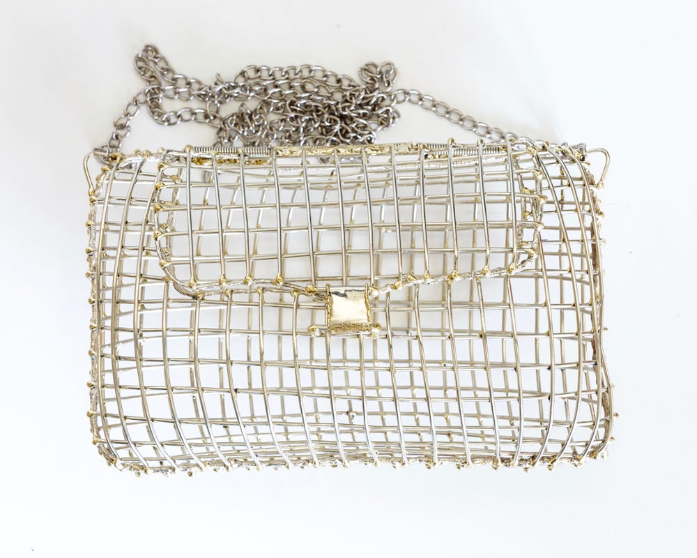 Image of Large Brass Cage Clutch