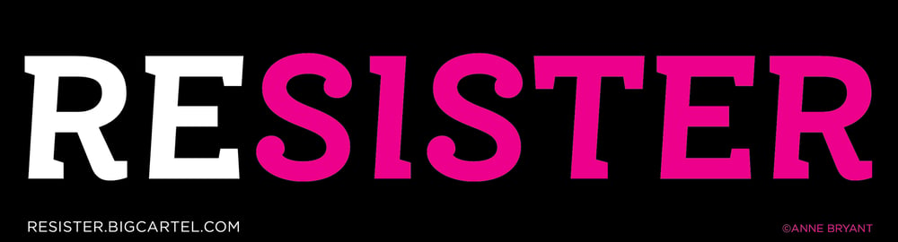 Image of RESISTER Bumper Sticker, set of 5