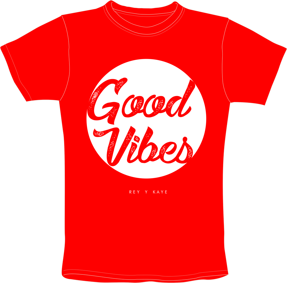 Image of "Good Vibes" Red Tee