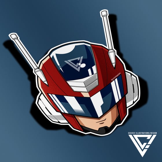 Image of Great Sentaiman - Large Vinyl Decal