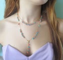 Double Salmon and Turquoise Rosary