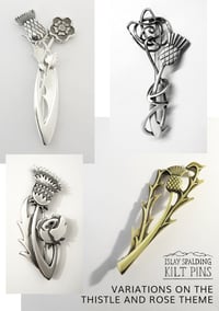 Image 2 of Thistle and Rose Kilt Pin
