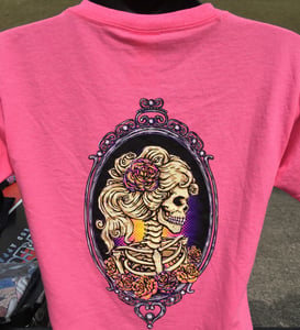 Image of "Skeleton Cameo" Light Pink T-Shirt