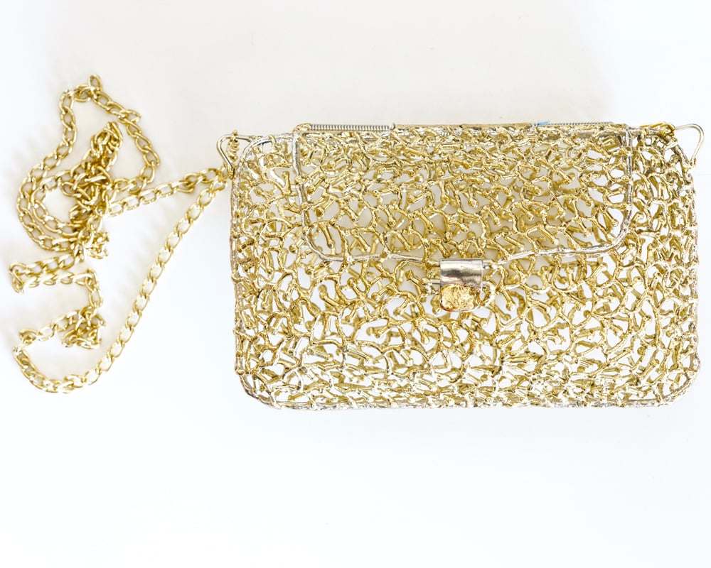 Image of Brass Coral Branch Cage Purse