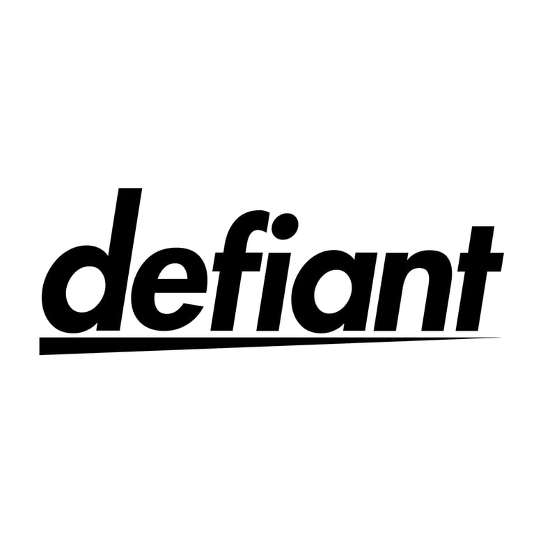 Image of Defiant - 7" Inch die cut sticker