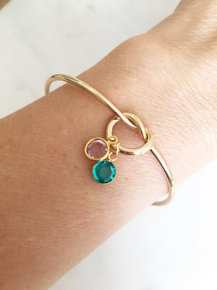 Image of Knot birthstone bangle