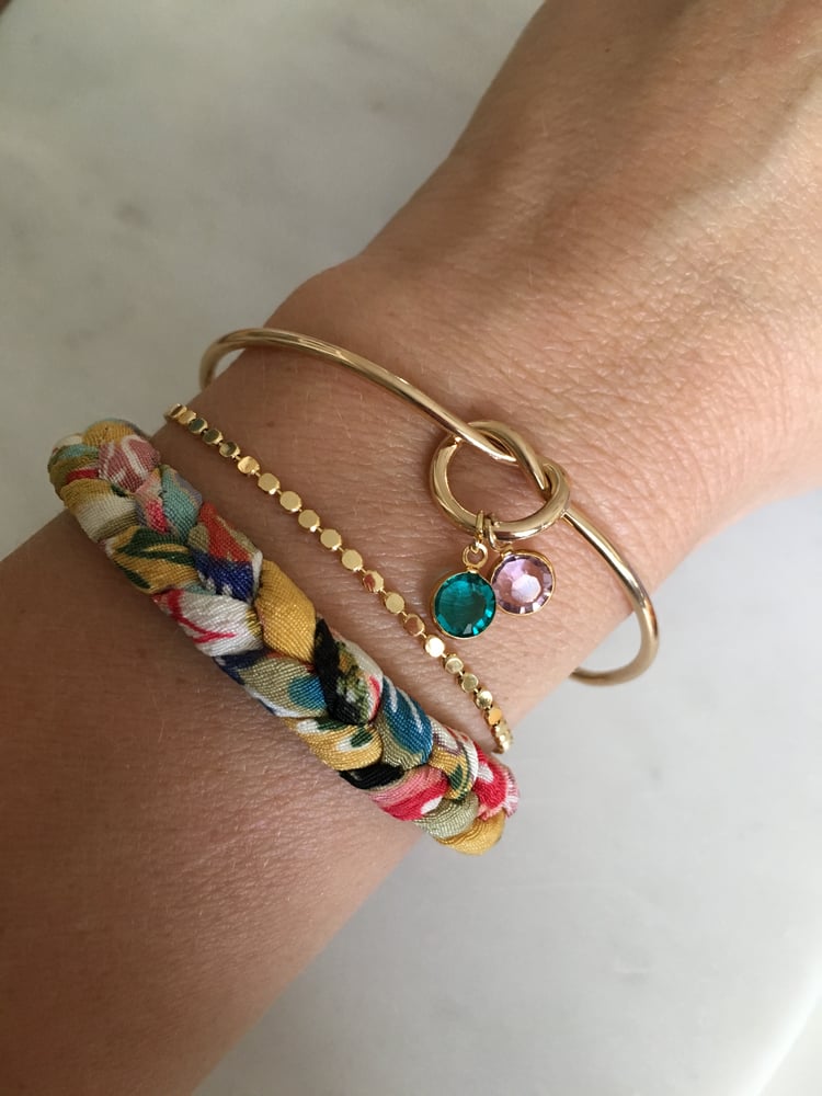 Image of Knot birthstone bangle