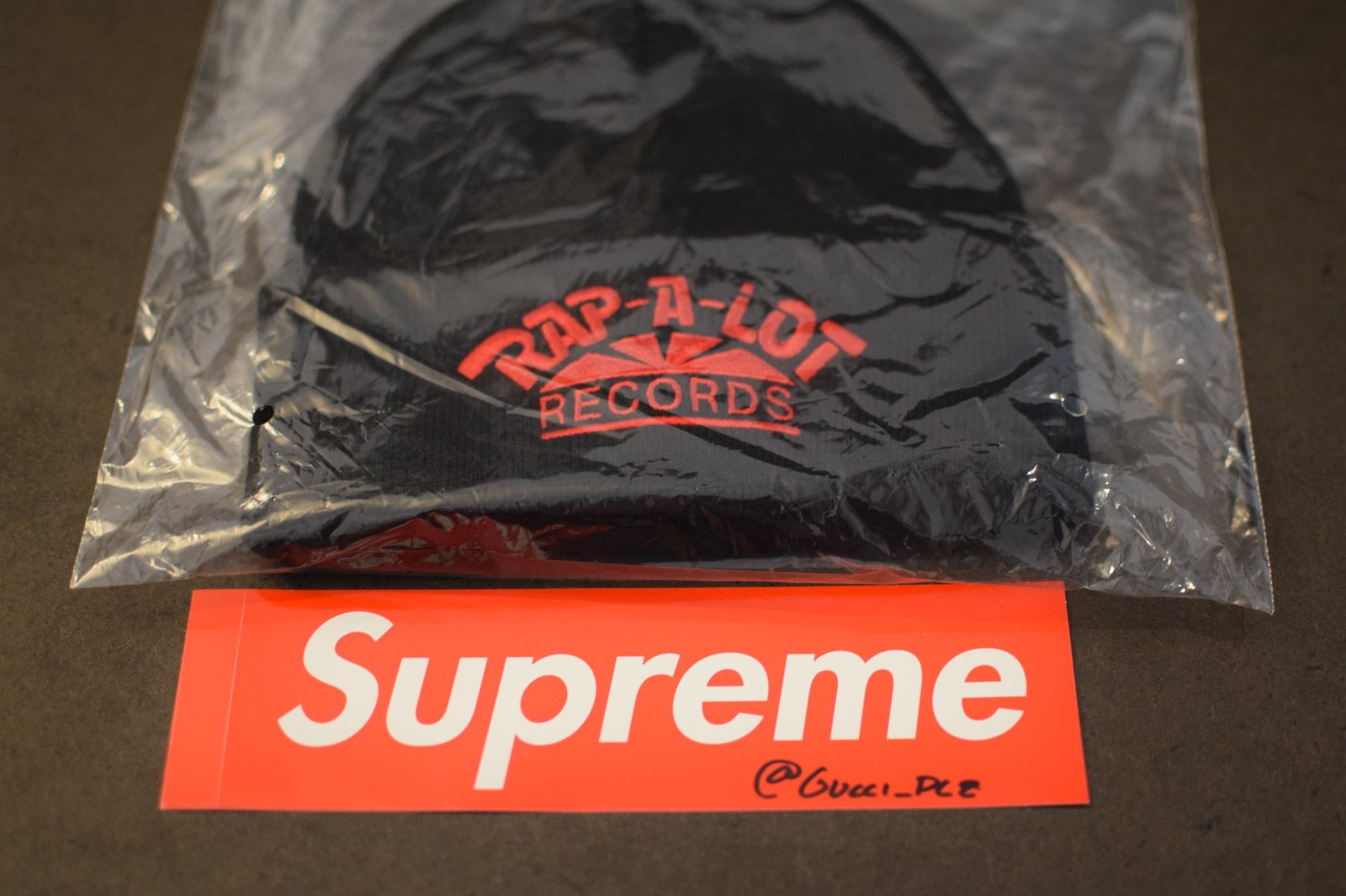 New Supreme/Rap-A-Lot Records Beanie Black / @gucci_plz